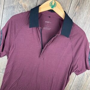 Paskho Innovator Polo Short Sleeve Shirt Viscose Wool Silk 1/4 Zip